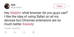 Chapter #askatp: Safari vs. Chrome image.